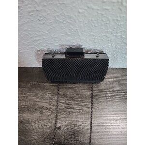 Jessica McClintock BLACK, Beaded, Clutch Purse / Crossbody Evening Bag w/Chain